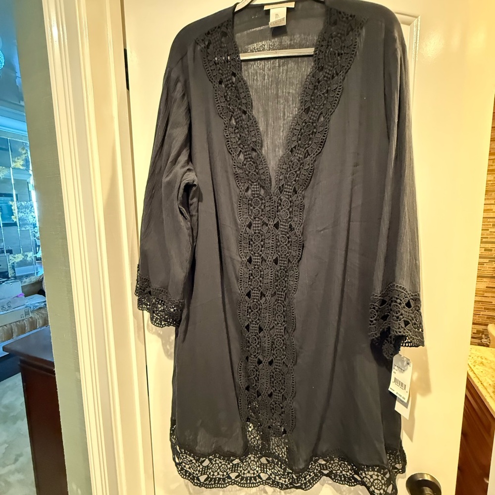 Black Lace Trim Cover-Up
